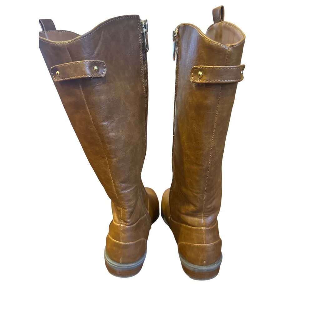 Sam Edelman Pia Samara Distressed Brown Tall Riding Boots US 5 Equestrian - Picture 12 of 15